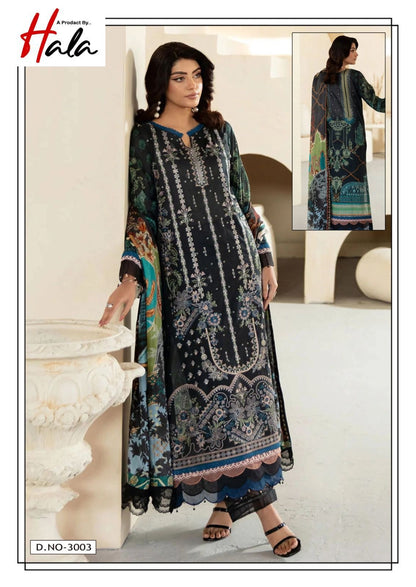 Alara Vol 3 Luxury Heavy Cotton Collection Hala Lawn Karachi Salwar Suits Exporter Ahmedabad