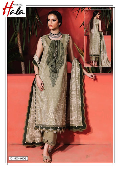 Alara Vol 4 Luxury Heavy Cotton Collection Hala Karachi Salwar Suits Wholesaler