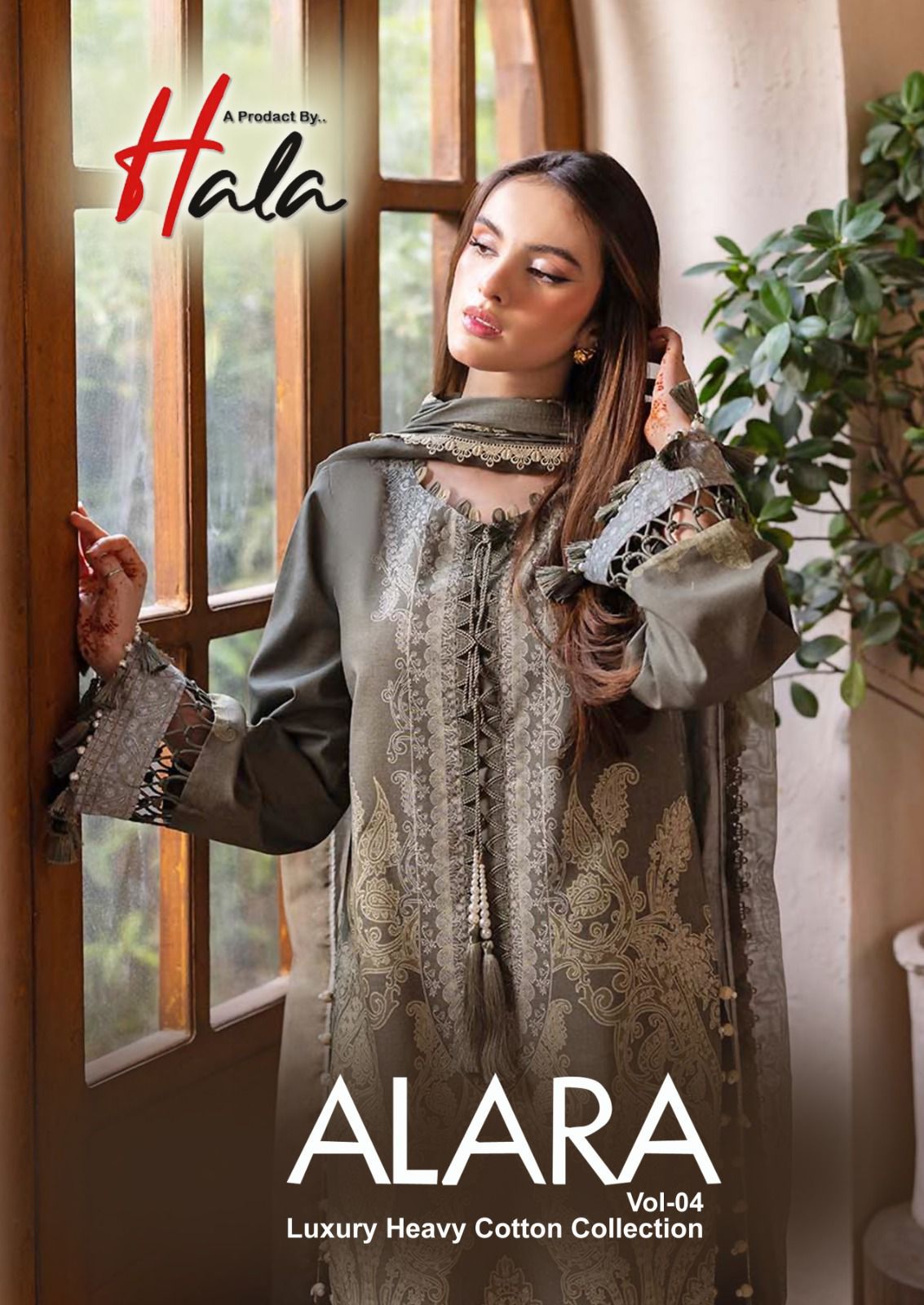 Alara Vol 4 Luxury Heavy Cotton Collection Hala Karachi Salwar Suits Wholesaler