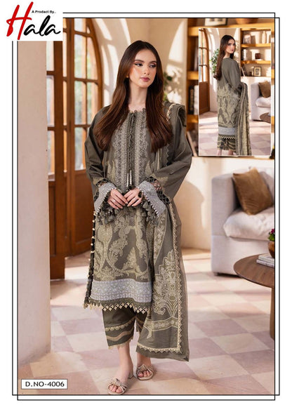 Alara Vol 4 Luxury Heavy Cotton Collection Hala Karachi Salwar Suits Wholesaler
