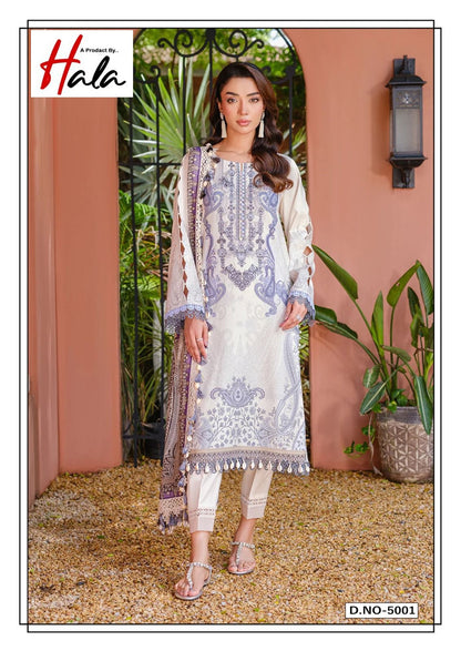 Alara Vol 5 Heavy Lawn Cotton Collection Hala Pure Lawn Cotton Karachi Salwar Suits Exporter