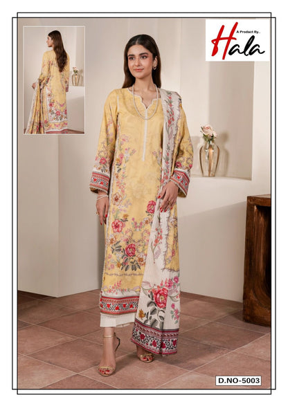 Alara Vol 5 Heavy Lawn Cotton Collection Hala Pure Lawn Cotton Karachi Salwar Suits Exporter