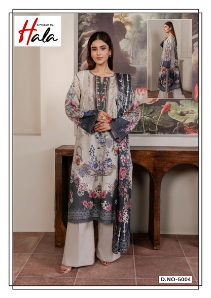 Alara Vol 5 Heavy Lawn Cotton Collection Hala Pure Lawn Cotton Karachi Salwar Suits Exporter
