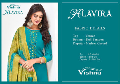 Alavira Vishnu Impex Vetican Pant Style Suits Wholesale Price