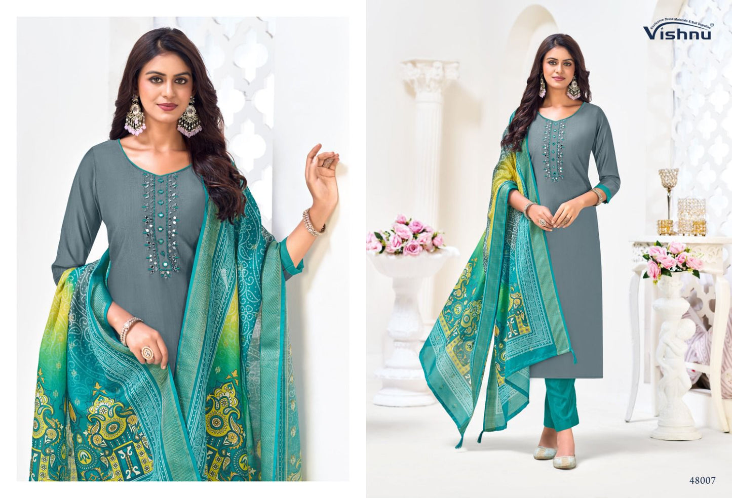 Alavira Vishnu Impex Vetican Pant Style Suits Wholesale Price