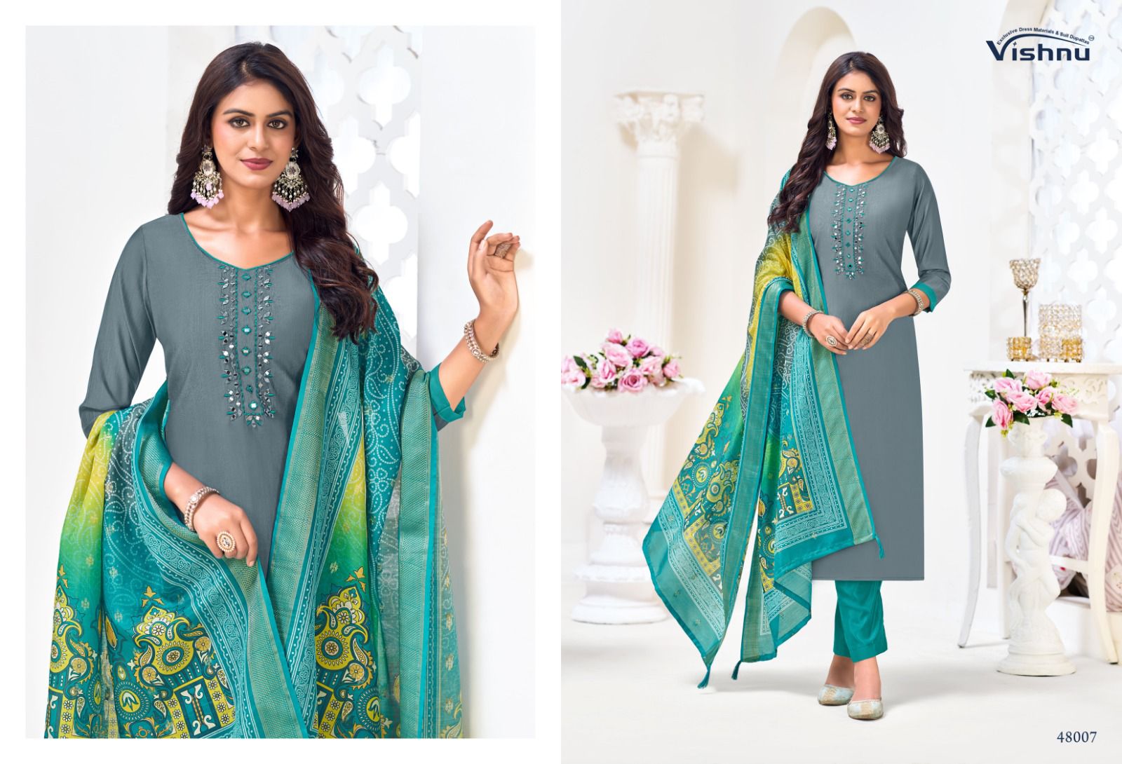 Alavira Vishnu Impex Vetican Pant Style Suits Wholesale Price