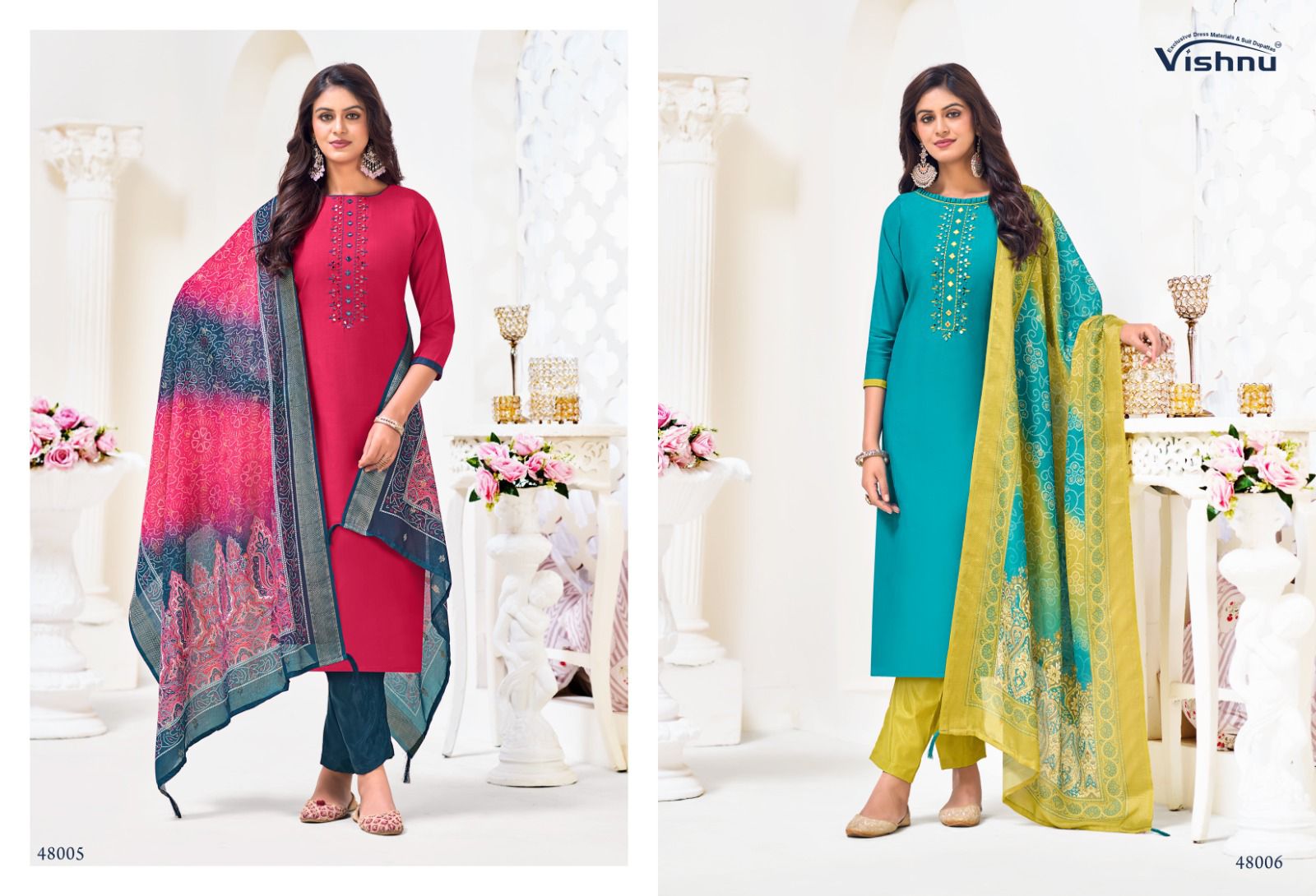 Alavira Vishnu Impex Vetican Pant Style Suits Wholesale Price