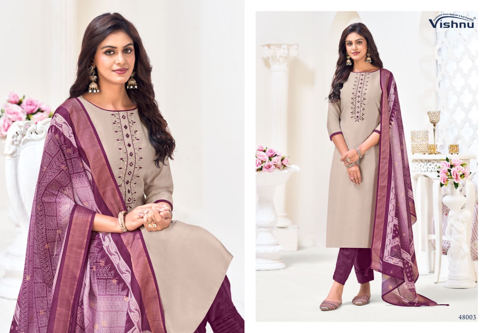 Alavira Vishnu Impex Vetican Pant Style Suits Wholesale Price