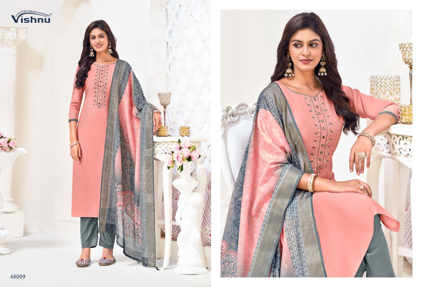 Alavira Vishnu Impex Vetican Pant Style Suits Wholesale Price