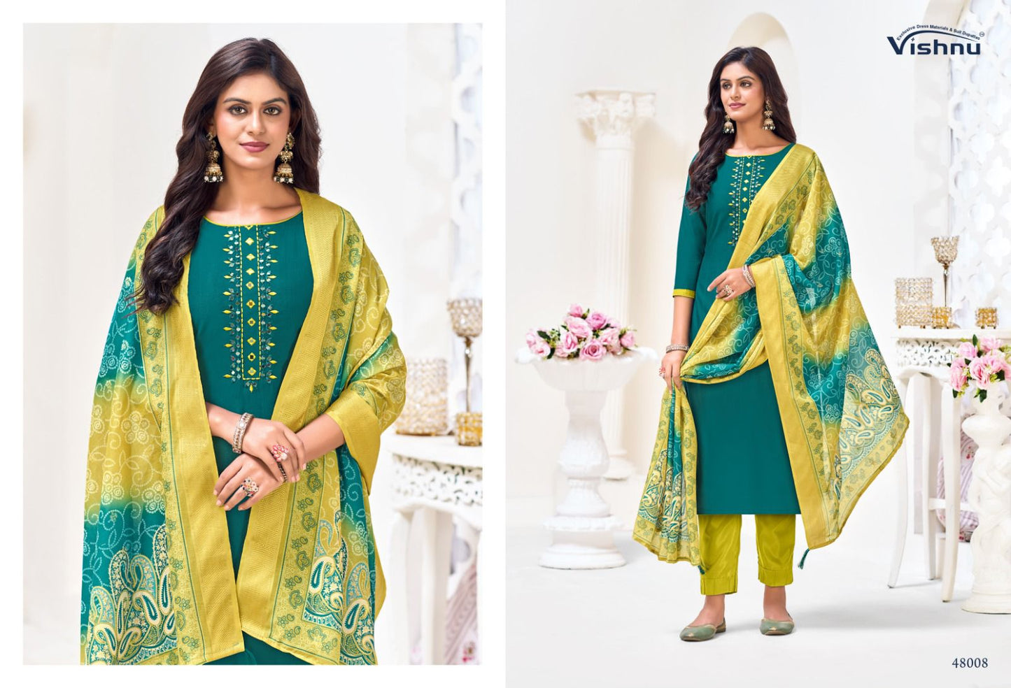 Alavira Vishnu Impex Vetican Pant Style Suits Wholesale Price