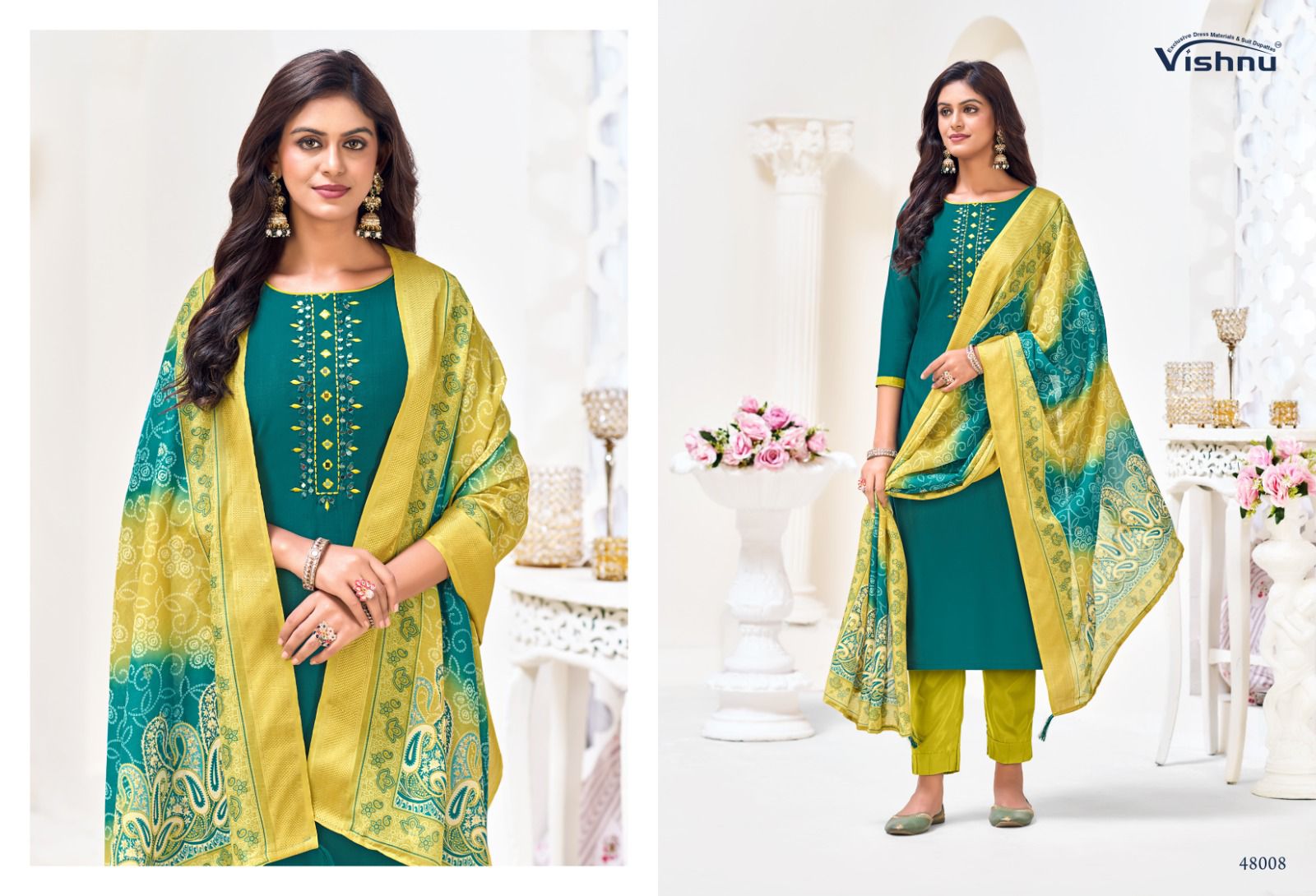 Alavira Vishnu Impex Vetican Pant Style Suits Wholesale Price