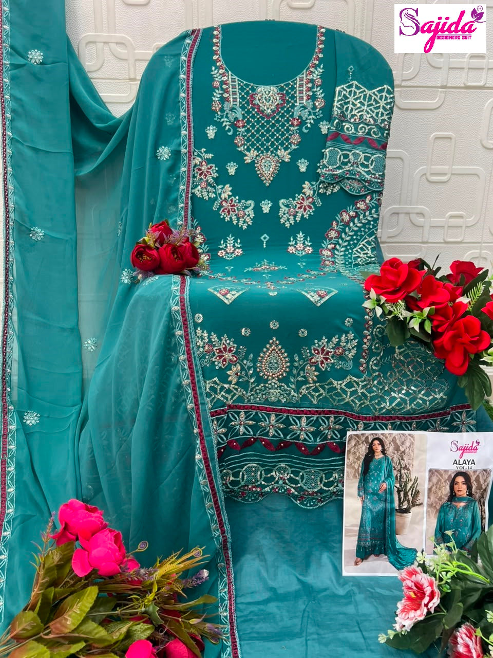 Alaya Vol 14 Sajida Georgette Pakistani Salwar Suits Manufacturer Ahmedabad