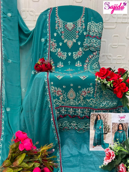 Alaya Vol 14 Sajida Georgette Pakistani Salwar Suits Manufacturer Ahmedabad
