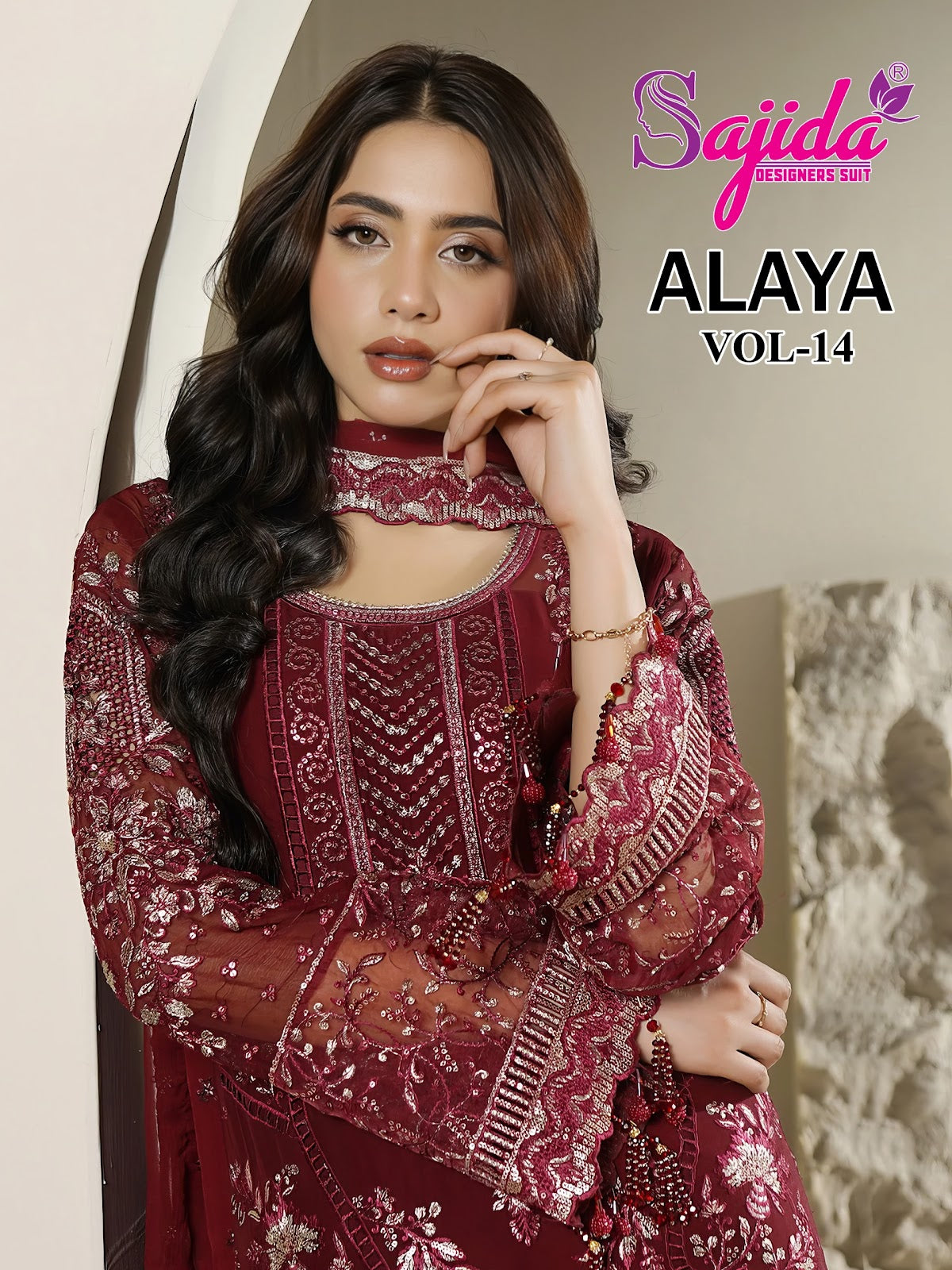 Alaya Vol 14 Sajida Georgette Pakistani Salwar Suits Manufacturer Ahmedabad