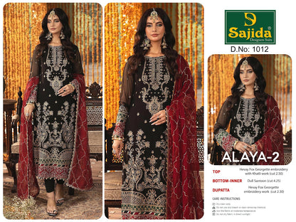 Alaya Vol 2 Sajida Georgette Pakistani Salwar Suits Wholesaler Gujarat