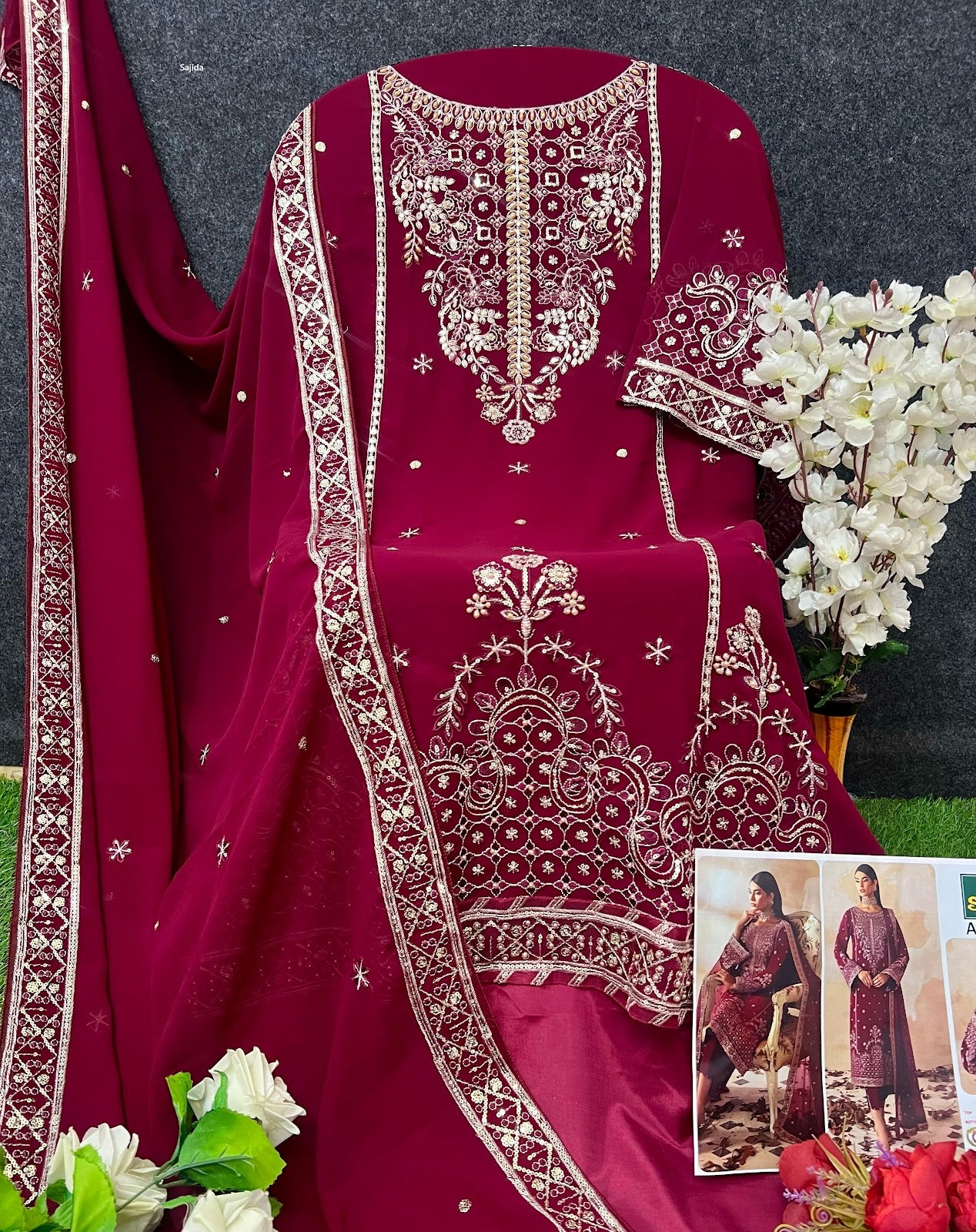 Alaya Vol 3 Sajida Georgette Pakistani Salwar Suits Manufacturer Ahmedabad