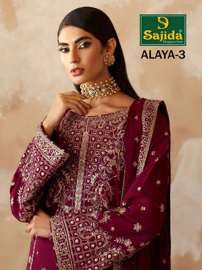 Alaya Vol 3 Sajida Georgette Pakistani Salwar Suits Manufacturer Ahmedabad