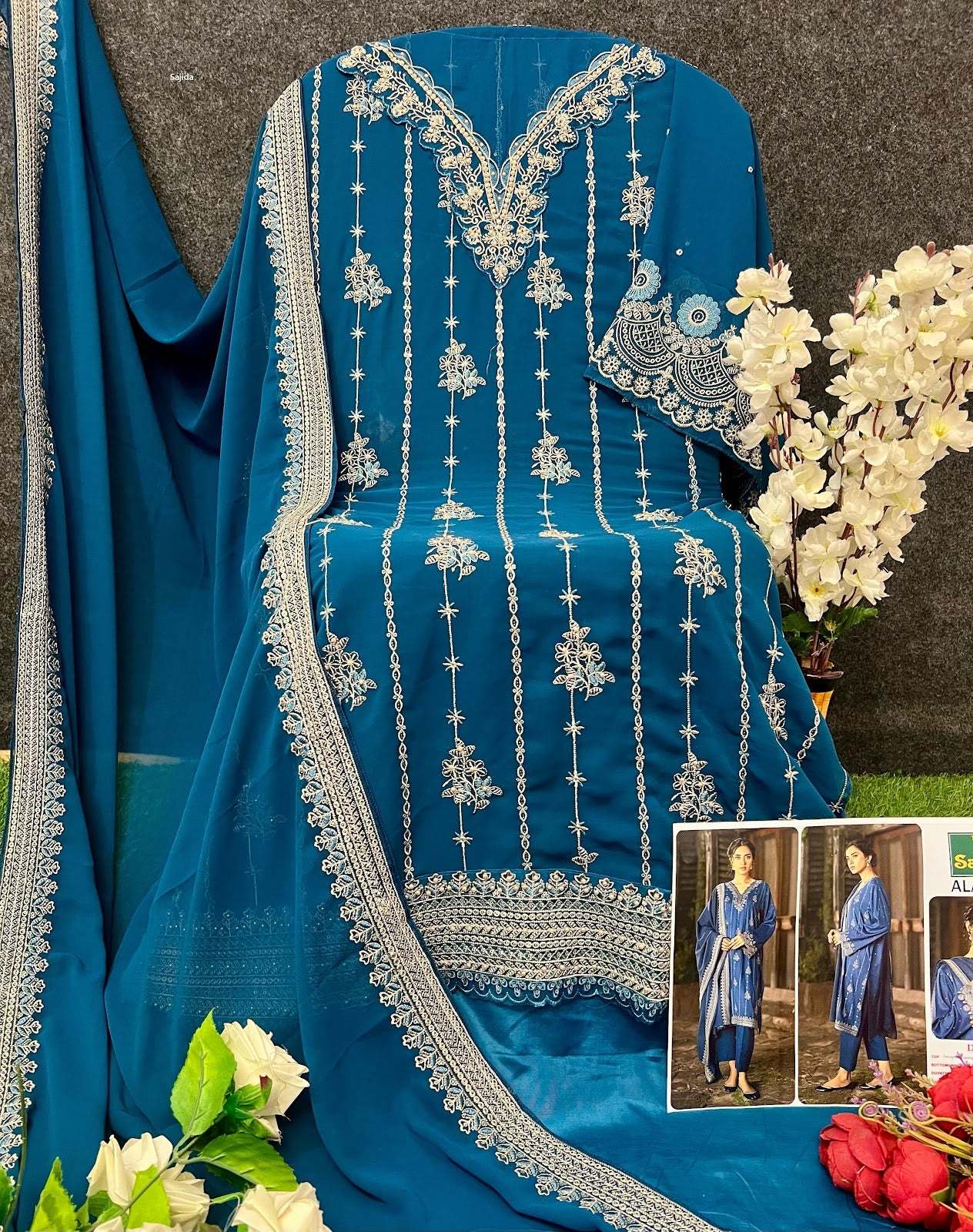 Alaya Vol 3 Sajida Georgette Pakistani Salwar Suits Manufacturer Ahmedabad