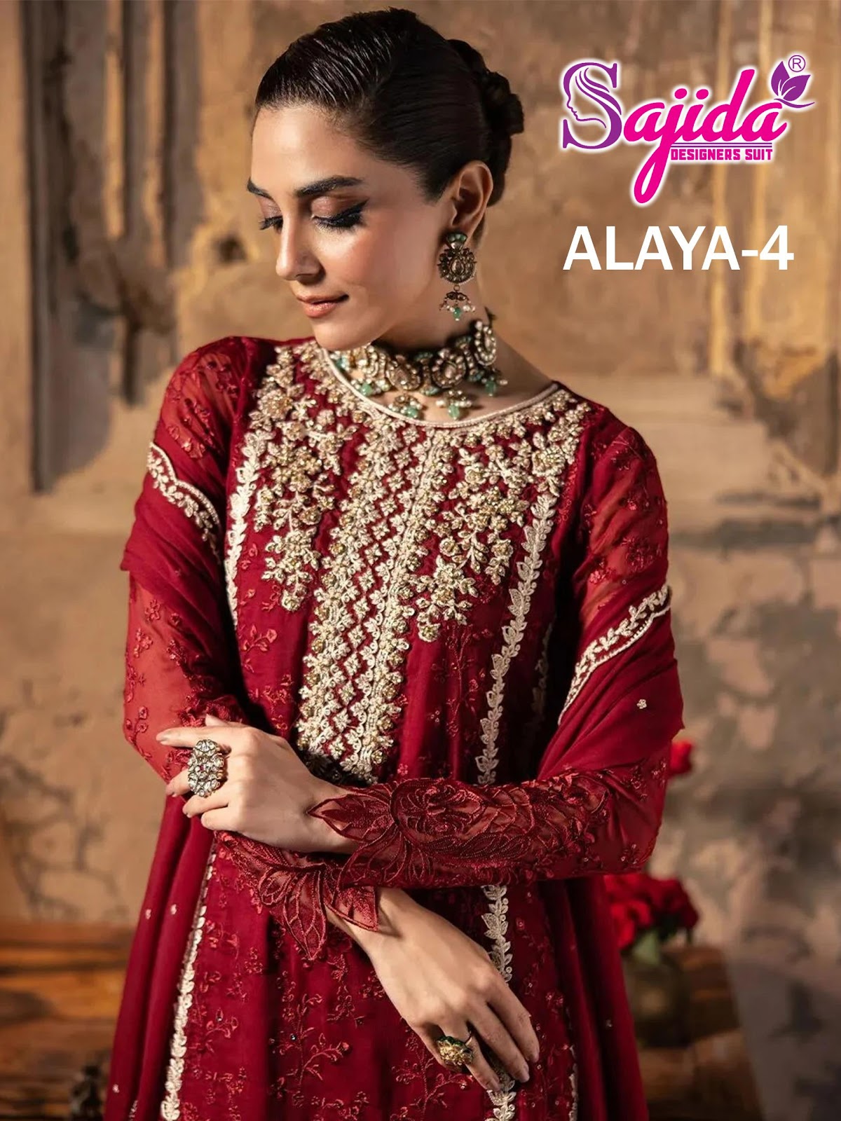 Alaya Vol 4 Sajida Georgette Pakistani Salwar Suits Exporter India