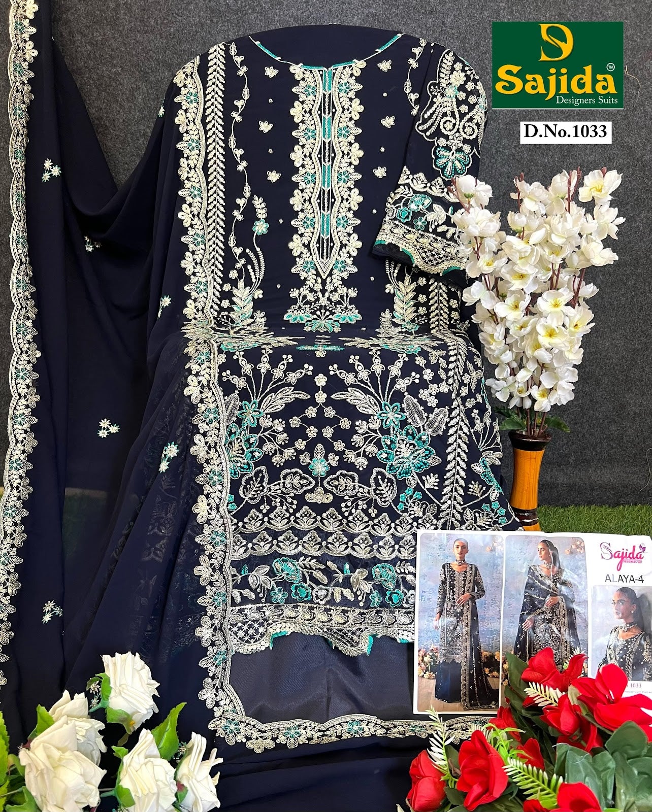 Alaya Vol 4 Sajida Georgette Pakistani Salwar Suits Exporter India