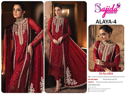 Alaya Vol 4 Sajida Georgette Pakistani Salwar Suits Exporter India
