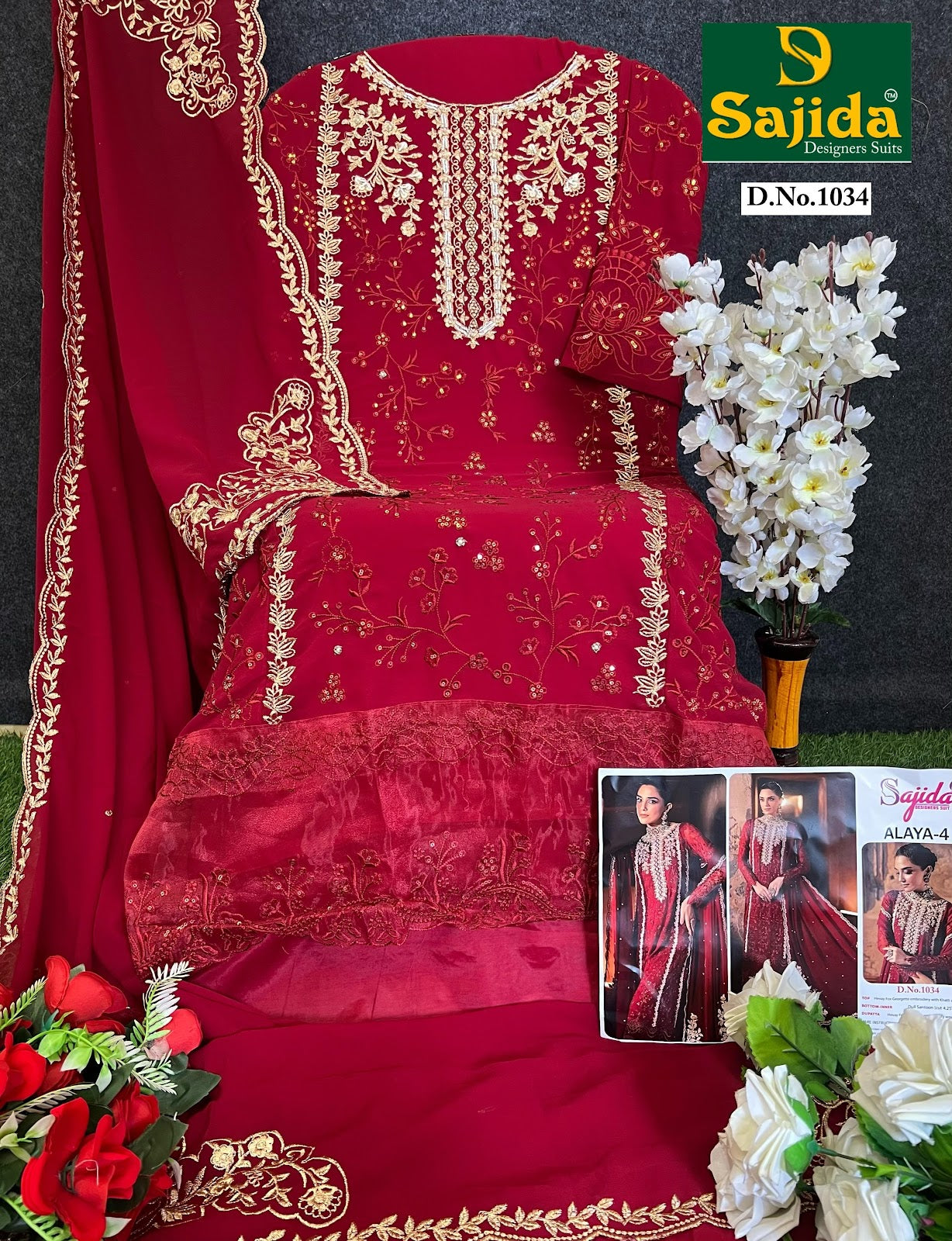 Alaya Vol 4 Sajida Georgette Pakistani Salwar Suits Exporter India