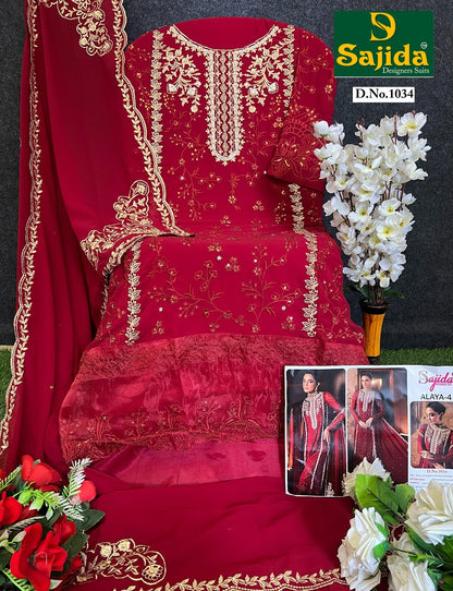 Alaya Vol 4 Sajida Georgette Pakistani Salwar Suits Exporter India