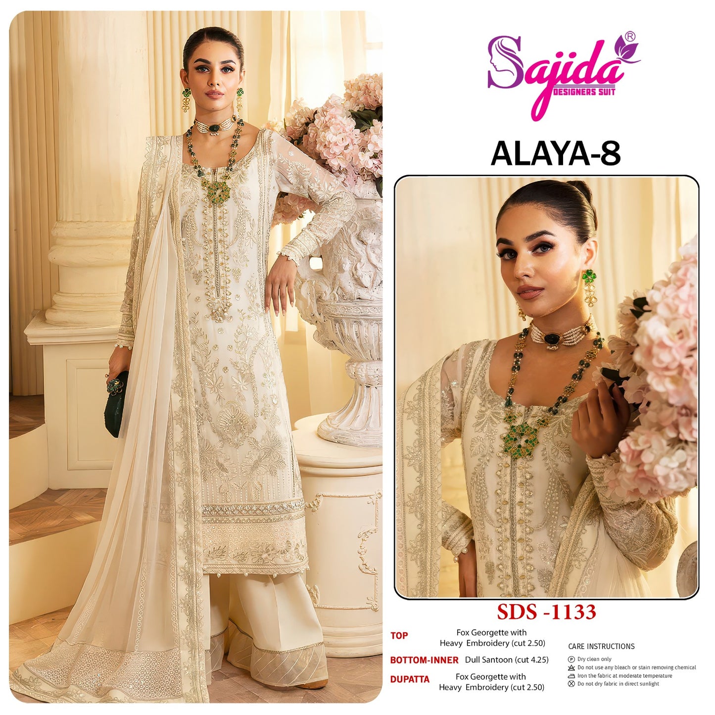 Alaya Vol 8 Sajida Georgette Pakistani Salwar Suits Manufacturer Gujarat