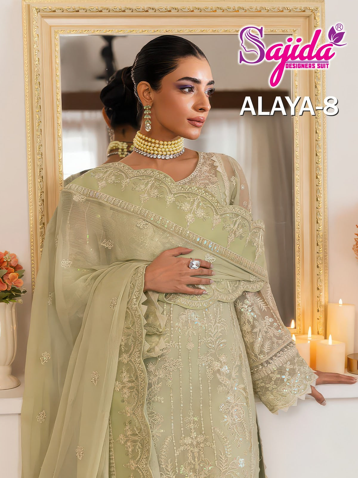 Alaya Vol 8 Sajida Georgette Pakistani Salwar Suits Manufacturer Gujarat