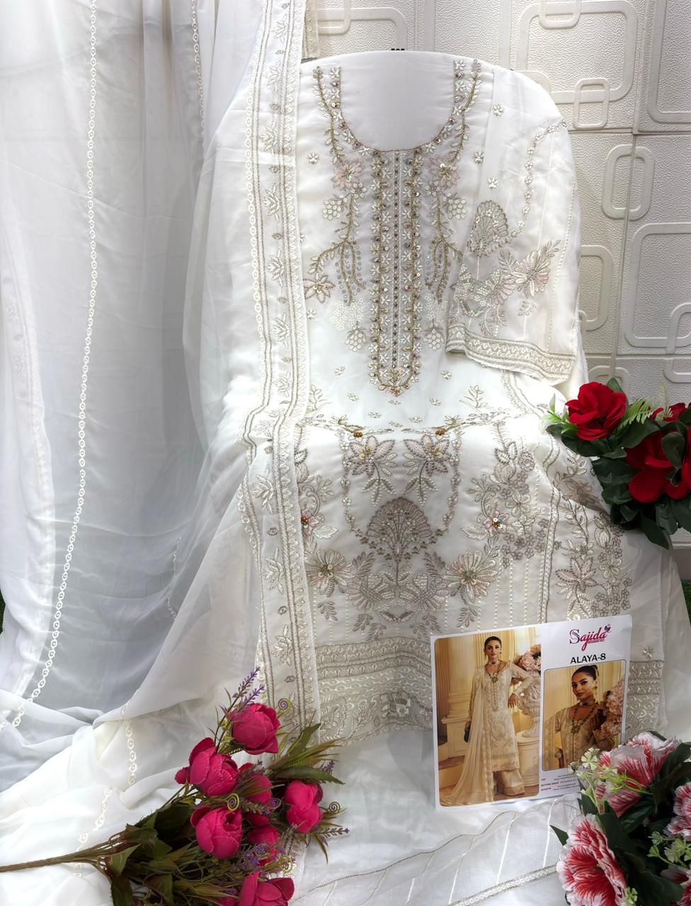 Alaya Vol 8 Sajida Georgette Pakistani Salwar Suits Manufacturer Gujarat