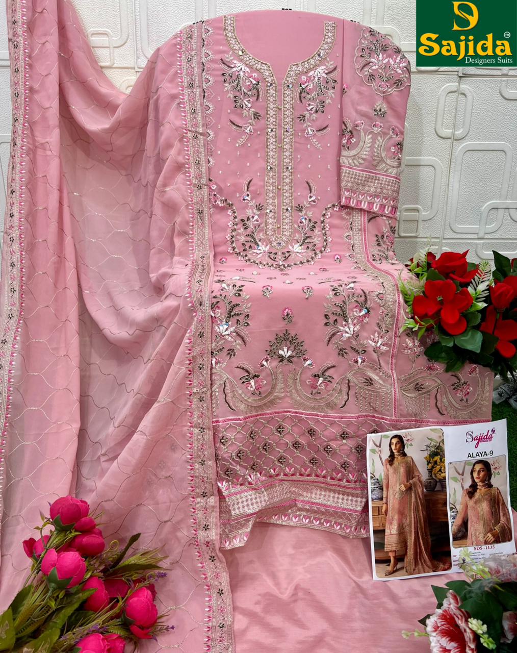 Alaya Vol 9 Sajida Georgette Pakistani Salwar Suits Manufacturer Gujarat