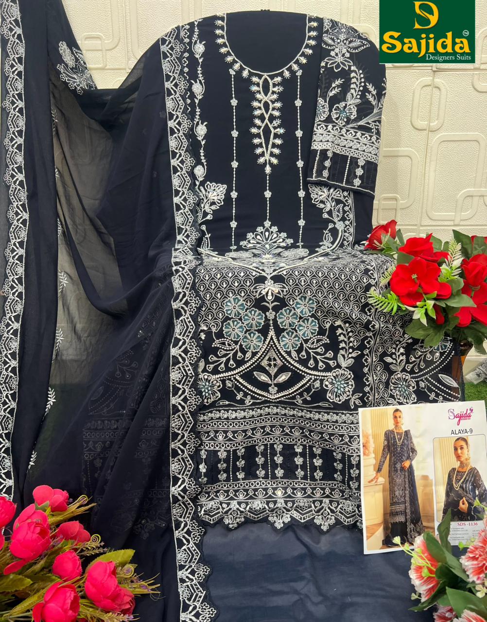 Alaya Vol 9 Sajida Georgette Pakistani Salwar Suits Manufacturer Gujarat