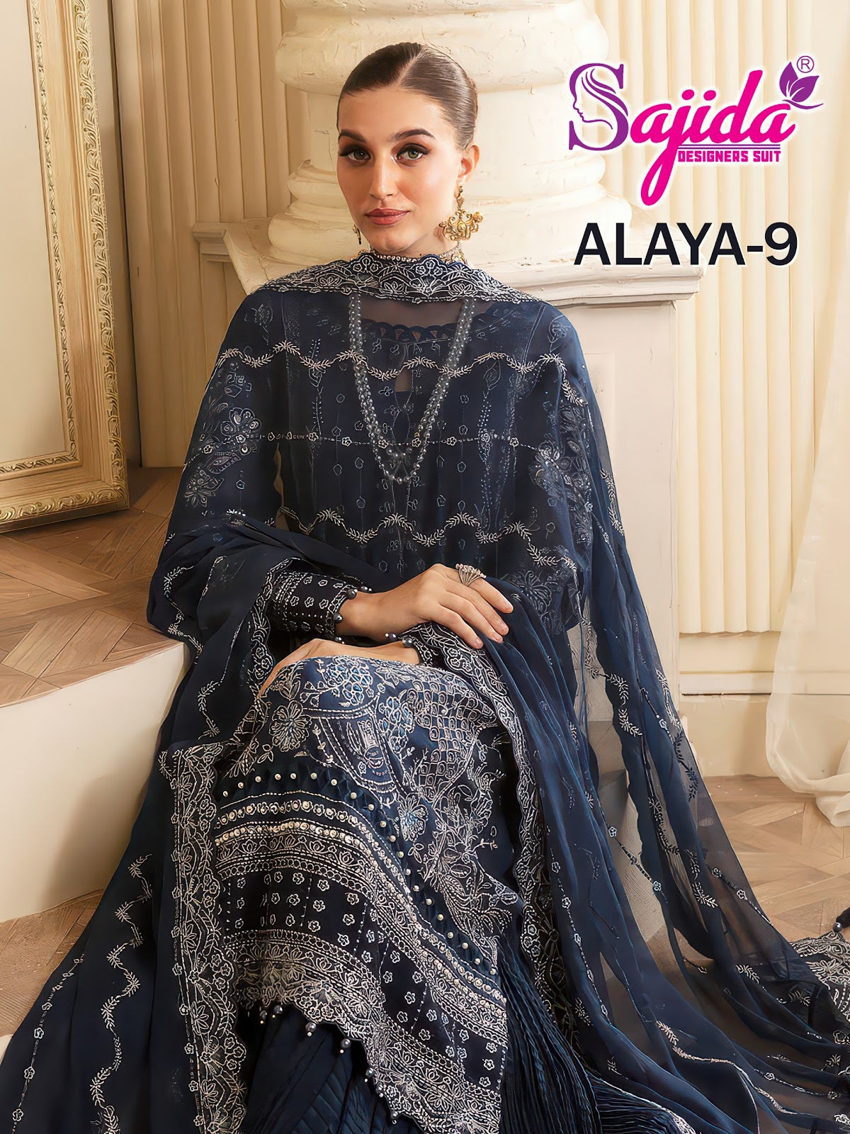 Alaya Vol 9 Sajida Georgette Pakistani Salwar Suits Manufacturer Gujarat