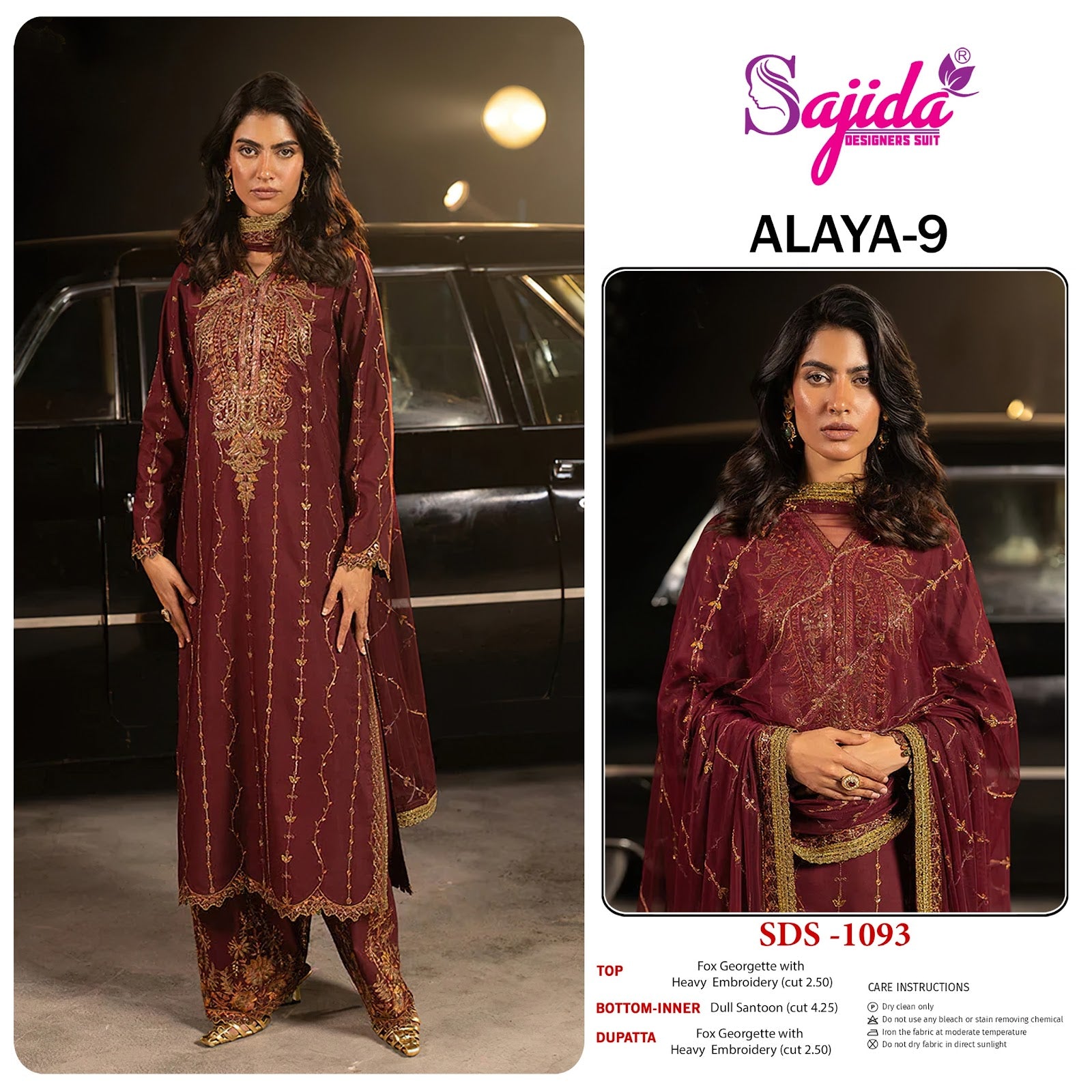 Alaya Vol 9 Sajida Georgette Pakistani Salwar Suits Manufacturer Gujarat