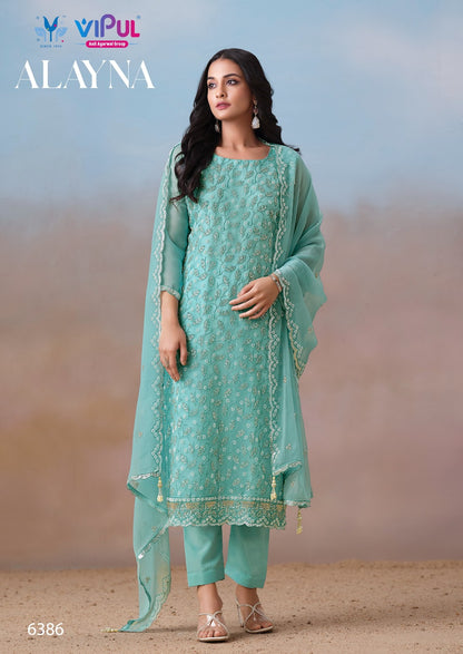 Alayna Vipul Chiffon Pant Style Suits Wholesale Price