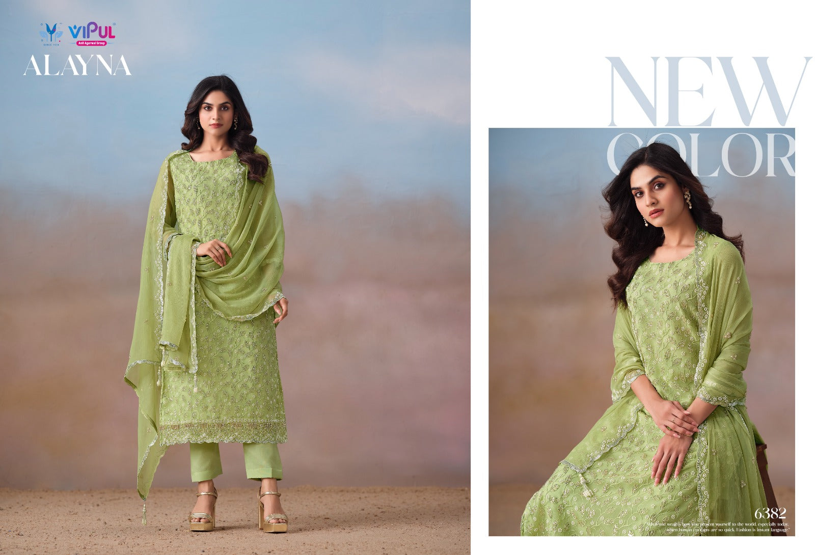 Alayna Vipul Chiffon Pant Style Suits Wholesale Price