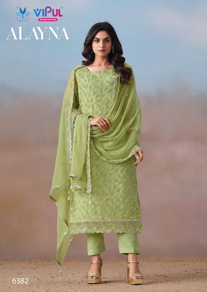 Alayna Vipul Chiffon Pant Style Suits Wholesale Price