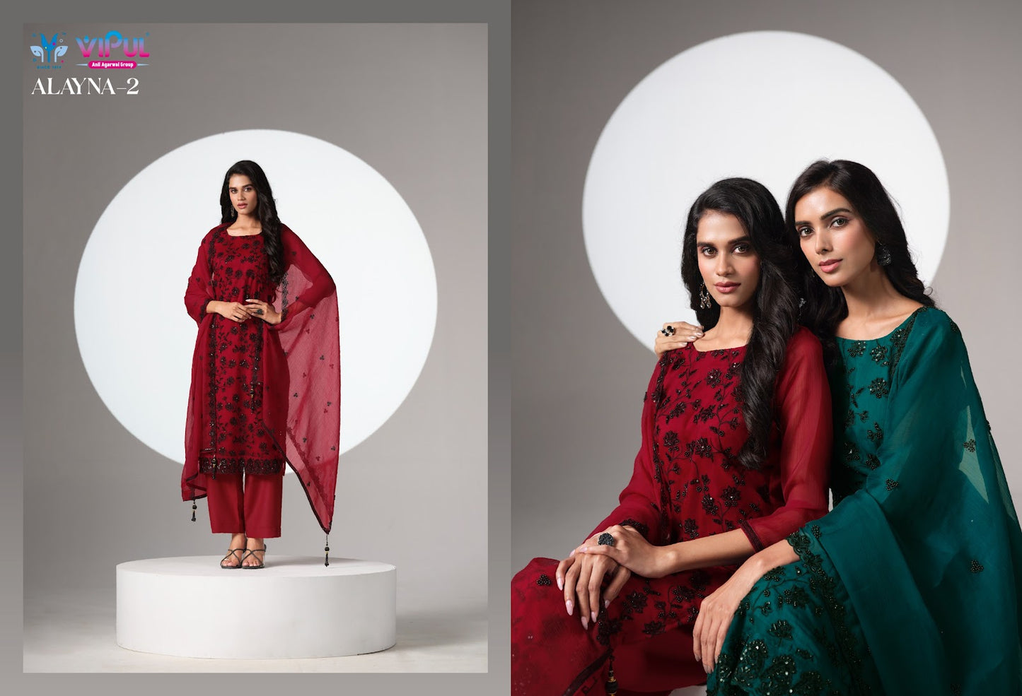 Alayna Vol 2 Vipul Chiffon Pant Style Suits Wholesaler India