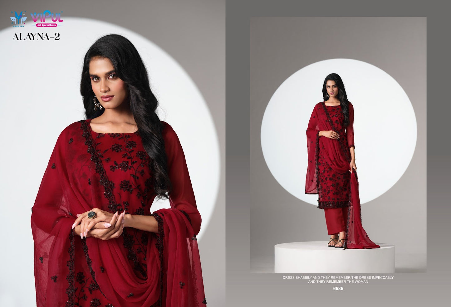 Alayna Vol 2 Vipul Chiffon Pant Style Suits Wholesaler India