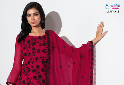 Alayna Vol 2 Vipul Chiffon Pant Style Suits Wholesaler India