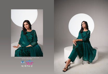 Alayna Vol 2 Vipul Chiffon Pant Style Suits Wholesaler India