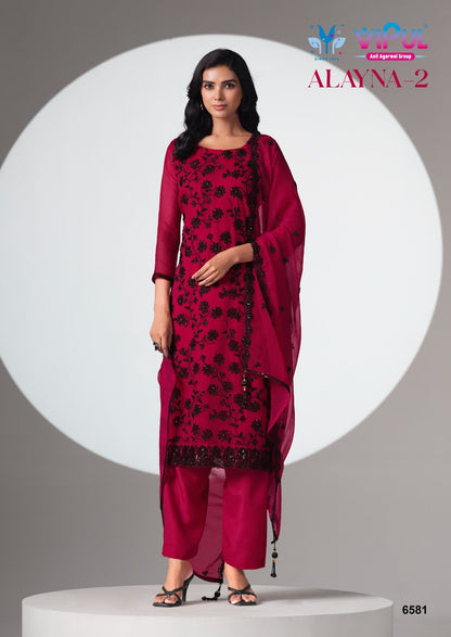 Alayna Vol 2 Vipul Chiffon Pant Style Suits Wholesaler India