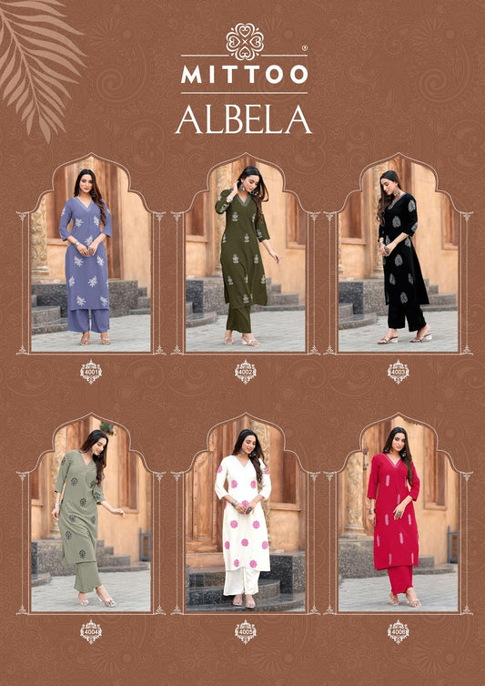 Albela Mittoo Rayon Kurti Plazzo Set Wholesale Price