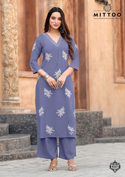 Albela Mittoo Rayon Kurti Plazzo Set Wholesale Price