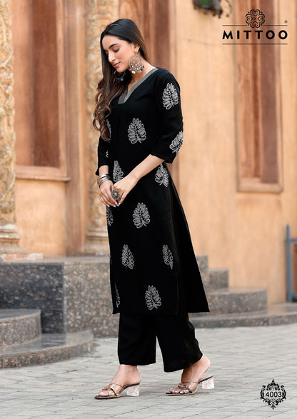 Albela Mittoo Rayon Kurti Plazzo Set Wholesale Price