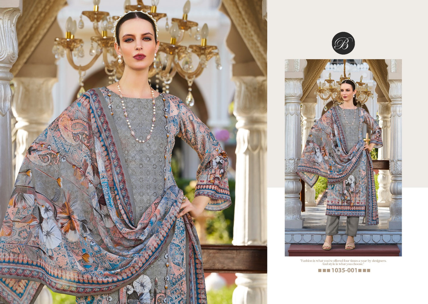 Albeli Belliza Designer Studio Jam Cotton Karachi Salwar Suits Manufacturer Ahmedabad