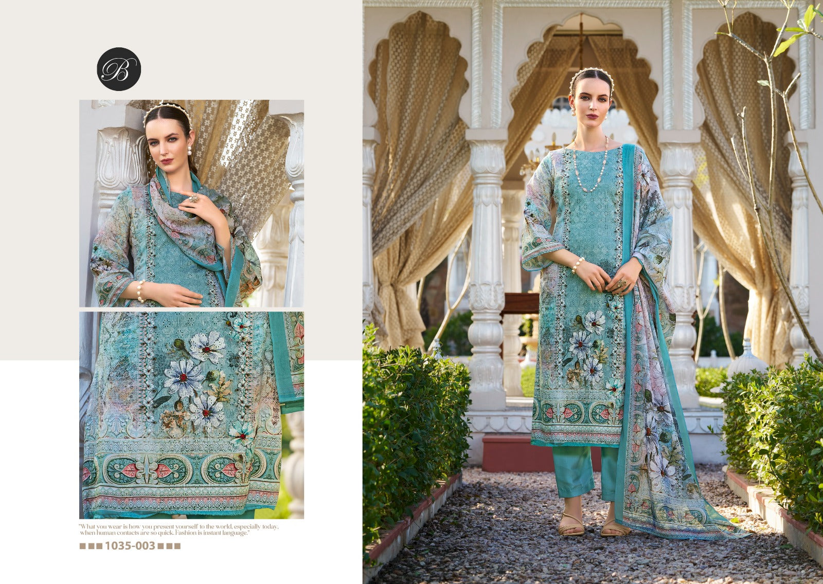 Albeli Belliza Designer Studio Jam Cotton Karachi Salwar Suits Manufacturer Ahmedabad