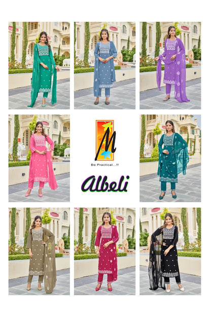 Albeli Master Heavy Rayon Readymade Pant Style Suits Wholesale Price