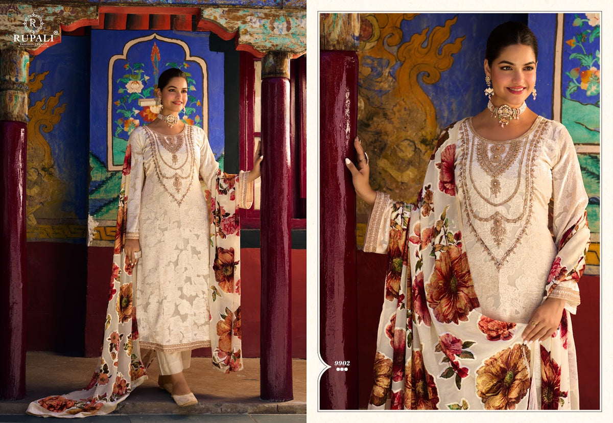 Albeli Rupali Viscose Velvet Suits Exporter