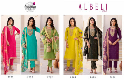Albeli Vol 2 Radhika Lifestyle Shimmer Readymade Pant Style Suits Wholesale